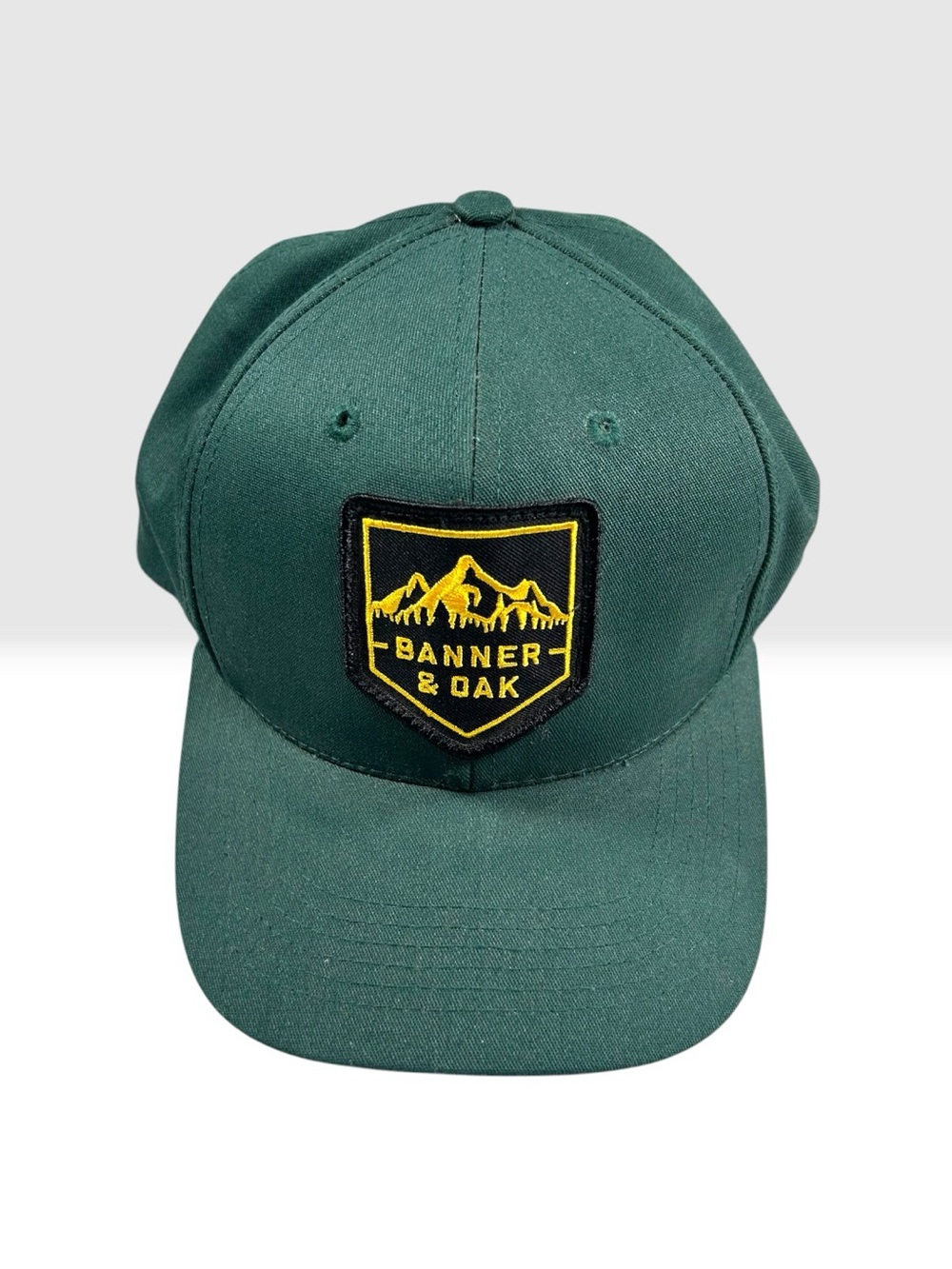 Banner & Oak Snapback Hat Green Patch Logo Made in USA Outdoor Hiking Adjustable
